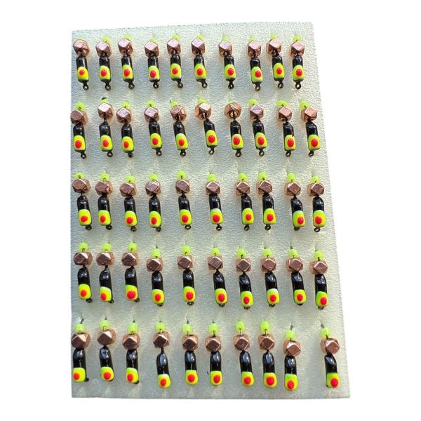 Мормишка Вольфрамова "Латишка" Гвоздик - Міні з кубиком мідь - 0,4 г - МК1101