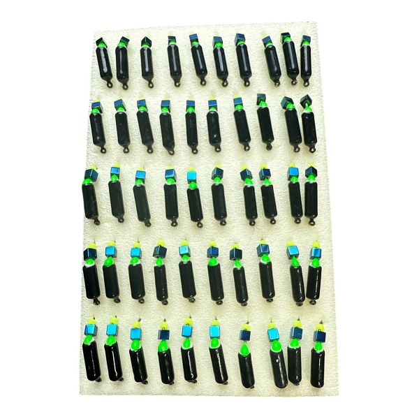 Мормышка Вольфрамовая "Латышка" Гвоздик - С кубиком голубой - 0,7 г - МК1054