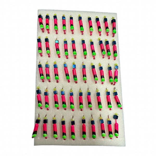 Мормышка Вольфрамовая "Латышка" Гвоздик - С кубиком голубой - 0,5 г - МК1057