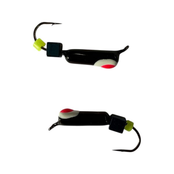 Мормышка Вольфрамовая "Латышка" Гвоздик - С кубиком голубой - МК1195