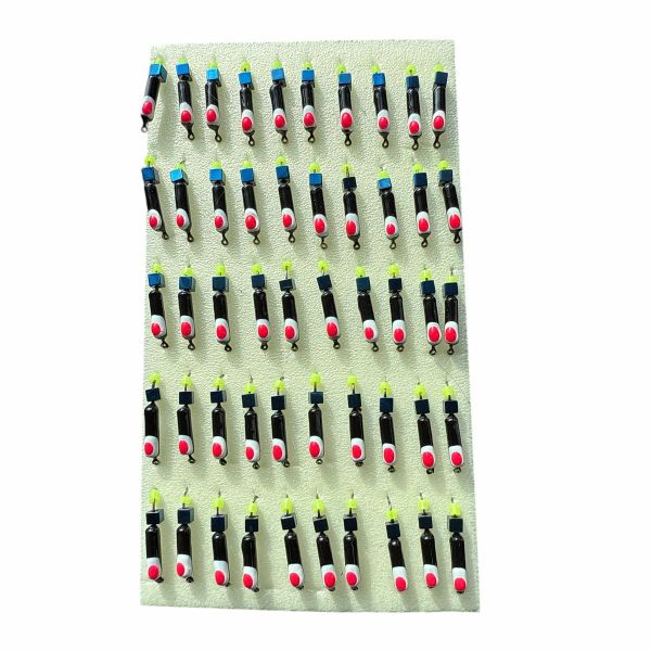 Мормышка Вольфрамовая "Латышка" Гвоздик - С кубиком голубой - МК1195