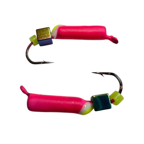 Мормышка Вольфрамовая "Латышка" Гвоздик - С кубиком хамелеон - 0,5 г - МК1012