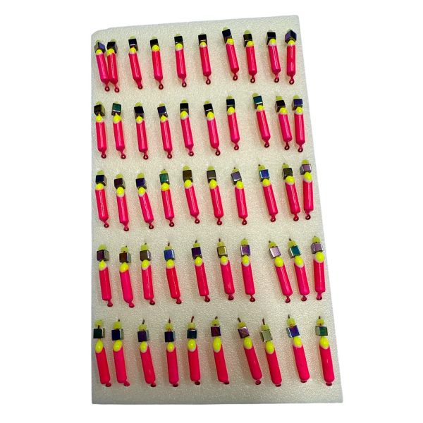 Мормышка Вольфрамовая "Латышка" Гвоздик - С кубиком хамелеон - 0,5 г - МК1012