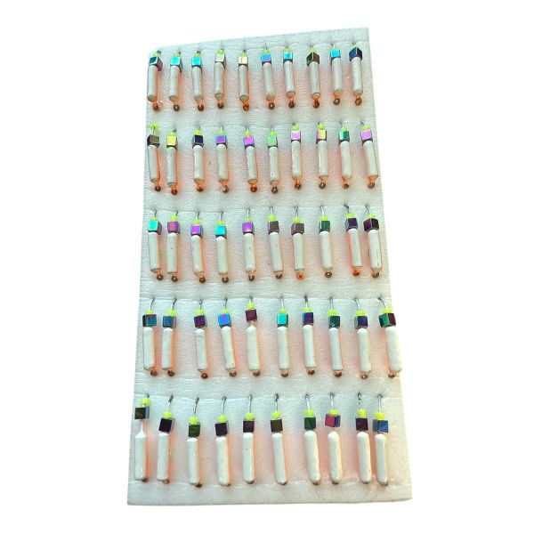 Мормышка Вольфрамовая "Латышка" Гвоздик - С кубиком хамелеон - 0,5 г - МК1124