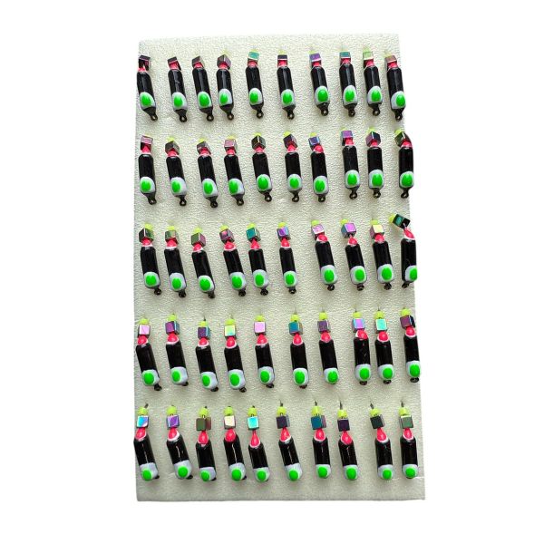 Мормышка Вольфрамовая "Латышка" Гвоздик - С кубиком хамелеон - 0,9 г - МК1135