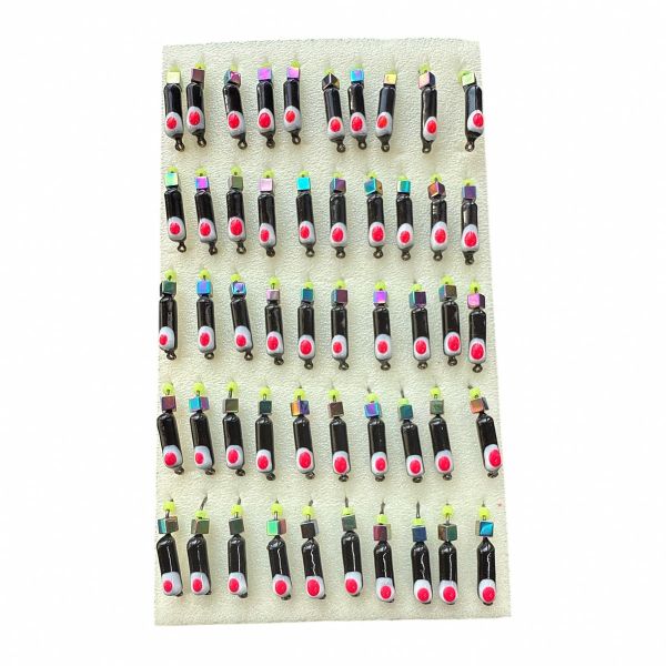 Мормышка Вольфрамовая "Латышка" Гвоздик - С кубиком хамелеон - 0,7 г - МК1150