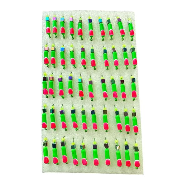 Мормышка Вольфрамовая "Латышка" Гвоздик - С кубиком хамелеон - 0,5 г - МК1169