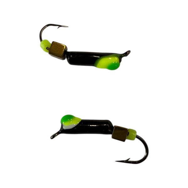 Мормышка Вольфрамовая "Латышка" Гвоздик - С кубиком золото - МК1190