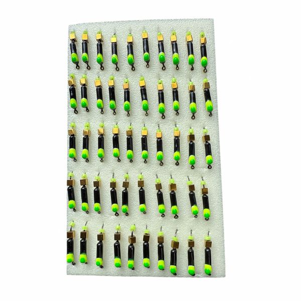 Мормышка Вольфрамовая "Латышка" Гвоздик - С кубиком золото - МК1190