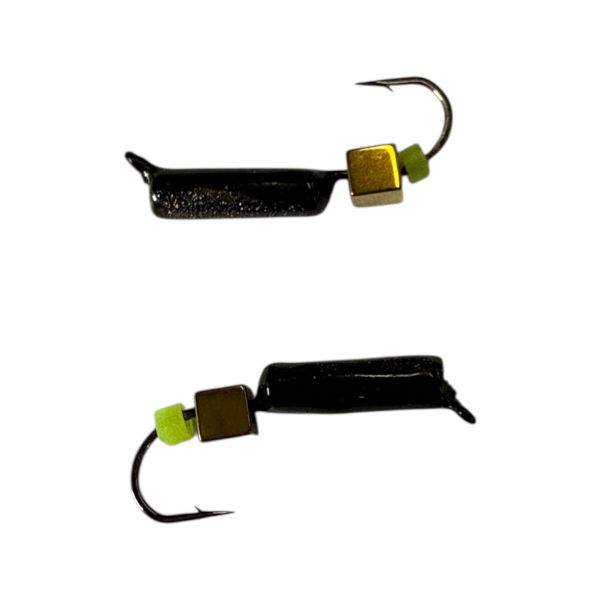 Мормышка Вольфрамовая "Латышка" Гвоздик - С кубиком золото - МК1194