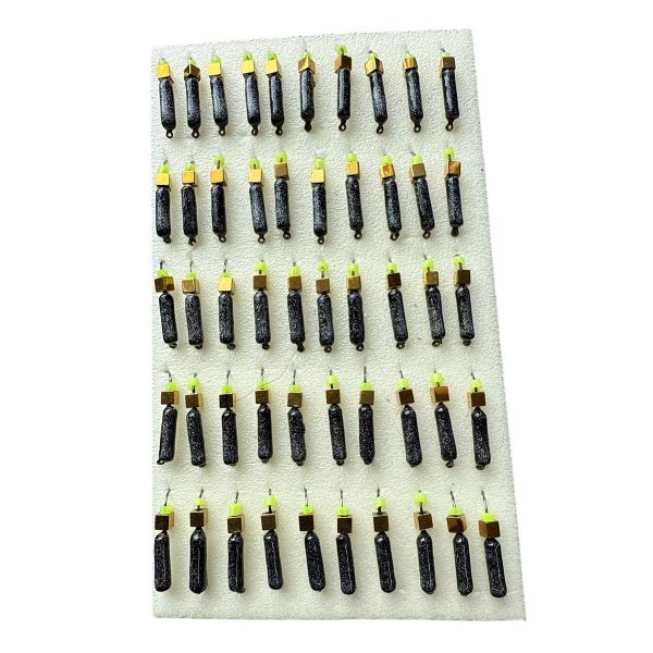 Мормышка Вольфрамовая "Латышка" Гвоздик - С кубиком золото - МК1194