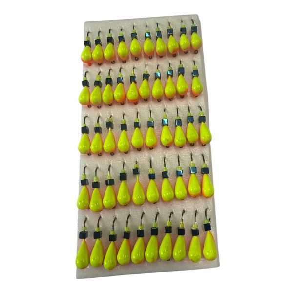 Мормышка Вольфрамовая "Латышка" Капля - С кубиком хамелеон - МК1033