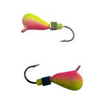 Мормышка Вольфрамовая "Латышка" Капля - С кубиком хамелеон - МК1058