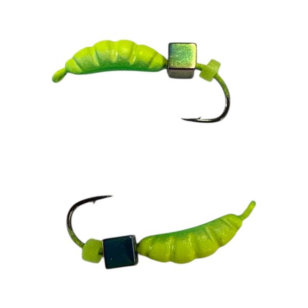 Мормишка Вольфрамова "Латишка" Личинка опариша - З кубиком хамелеон - МК1077