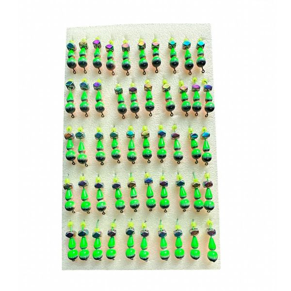 Мормышка Вольфрамовая "Латышка" Муравей - С восьмигранником хамелеон - МК1116