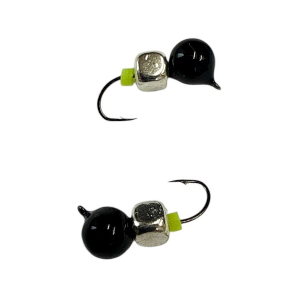 Мормышка Вольфрамовая "Латышка" Шар - С кубиком серебро - МК1076