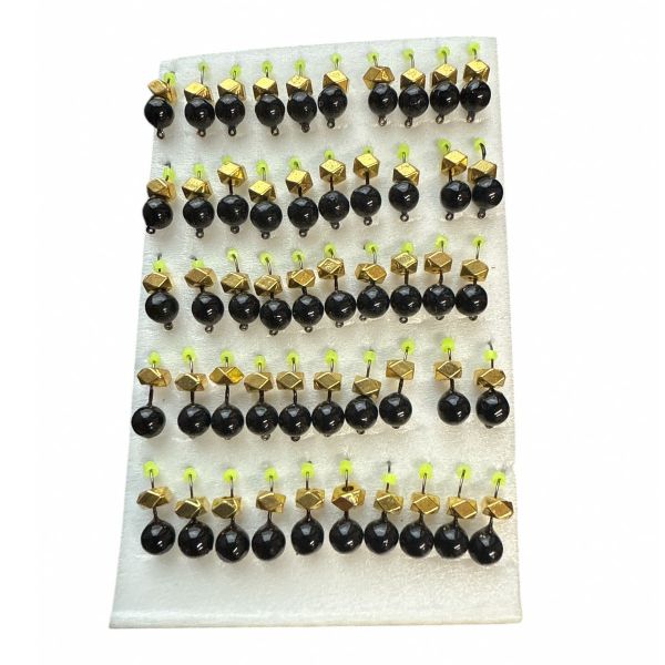 Мормишка Вольфрамова "Латишка" Куля - З кубиком золото - МК1075