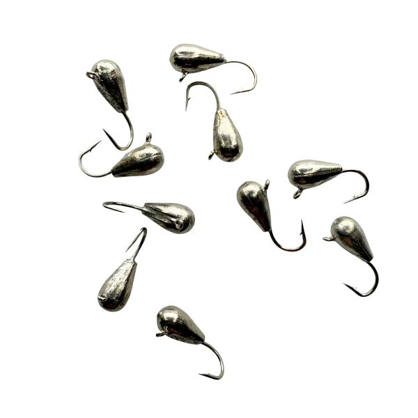 Мормышка Вольфрамовая - Капля №2 - 1 г - Прибалтика - Серебро - 10 шт/уп