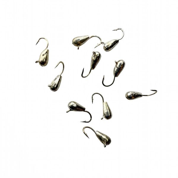 Мормышка Вольфрамовая - Капля Средняя №3 - 0.5 г - Прибалтика - Серебро - 10 шт/уп