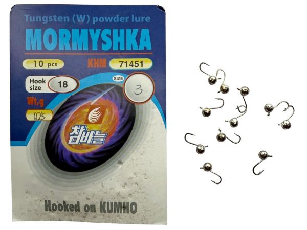 Мормишка вольфрамова - Куля Гранена - Прибалтика - Срібло - 10 шт/уп