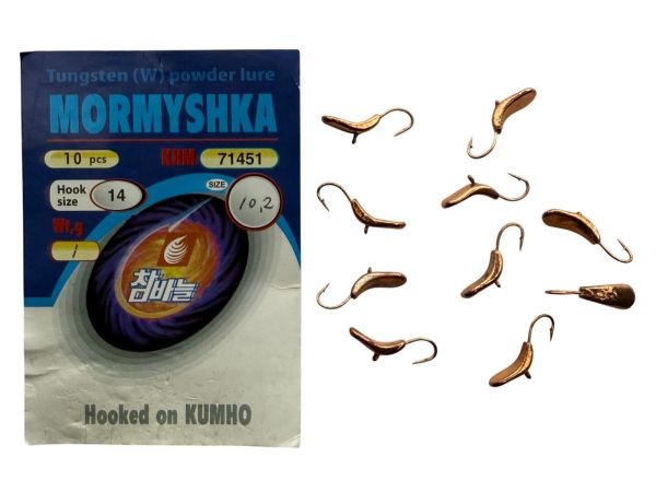 Мормишка вольфрамова - Уралка Перевертень - Прибалтика - Мідь - 10 шт/уп