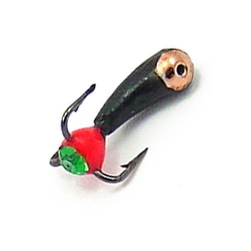 Мормишка Вольфрамова Володимирська "Чортик-Уралочка трійник зі стразами" м/к - 2,5 мм - 0,4 г - Арт.104