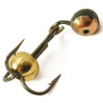 Мормышка Вольфрамовая Владимирская "Дьявол-Дробинка с подвесным тройником с латунным шариком" м/к - 2,5 мм - 0,35 г - Арт.190