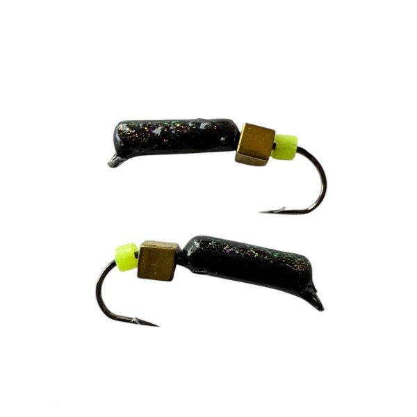 Мормишка Вольфрамова Володимирська Гвоздик - З кубиком золото - 2 мм - 0.5 г - Котяче око - Арт.622