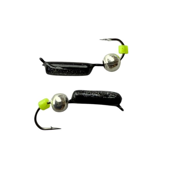 Мормишка Вольфрамова Володимирська Гвоздик - З кулькою срібло - 2 мм - 0.5 г - Чорний - Арт.635