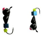 Мормышка Вольфрамовая Владимирская Муравей - С кубиком хамелеон - 3 мм - 0.6 г - Чёрный с красной точкой - Арт.589