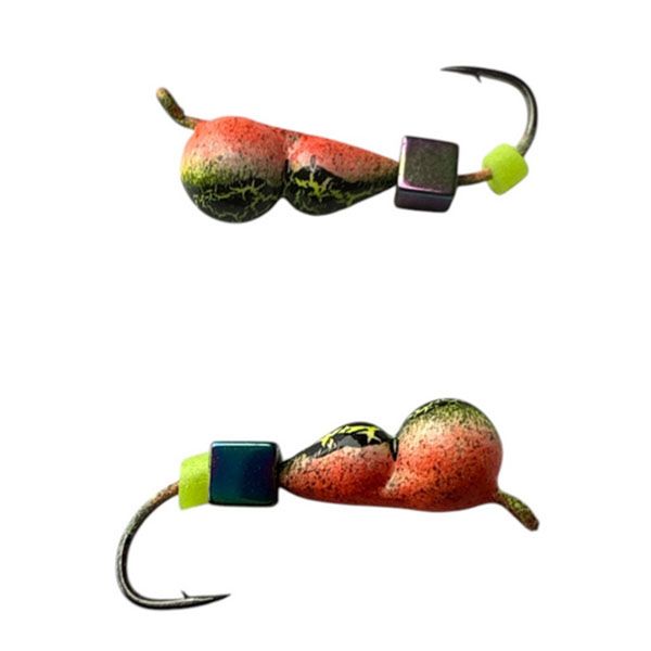 Мормишка Вольфрамова Володимирська Мураха - З кубиком хамелеон - 4 мм - 0.6 г - Камуфляжно-червоний - Арт.615