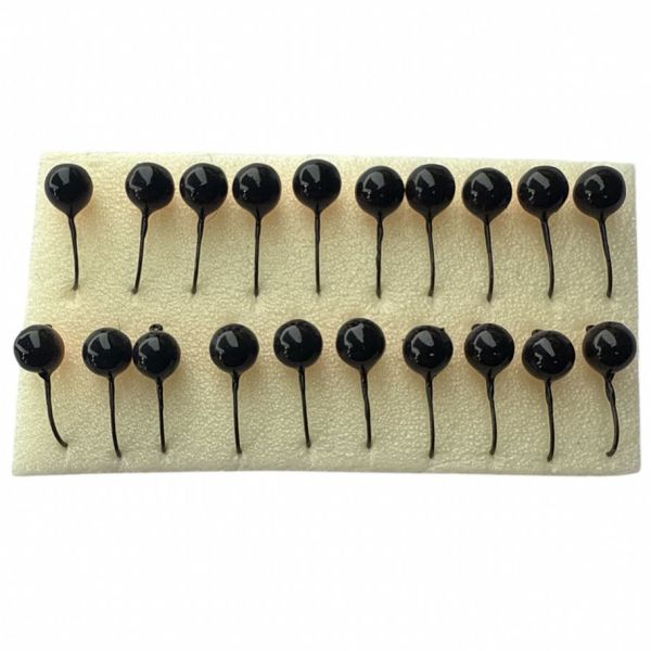 Мормишка Вольфрамова Володимирська Куля Гранений з кембриком - Фарбований - 4 мм - 0.7 г - Чорно-червоний - Арт.600