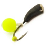 Мормышка Вольфрамовая Владимирская "Уралочка с зеркальцем серебро с подвесным шариком неон" - 2,5 мм - 0,5 г - Арт.357