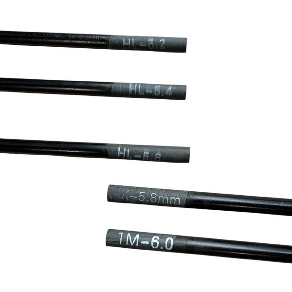 Набір хлистів карбонових цільних на вудку - Ø5,2-6,0 мм - 80 см - Китай - 50 шт/уп