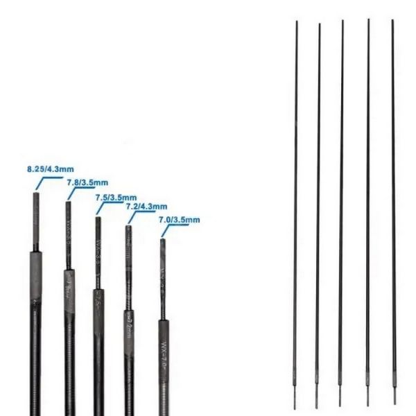 Набір хлистів карбонових (1-2 коліна) на вудку 7,0-8,25 мм - 25 шт/уп