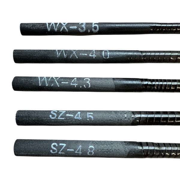 Набір хлистів пустотілих карбонових на вудку - Ø3,5/4/4,3/4,5/4,8 мм - Карбон - Китай - 50 шт/уп