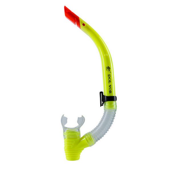 Комплект Dolvor: Маска для плавання M4204P + Трубка SN07P - Лимонний (Neon Yellow)