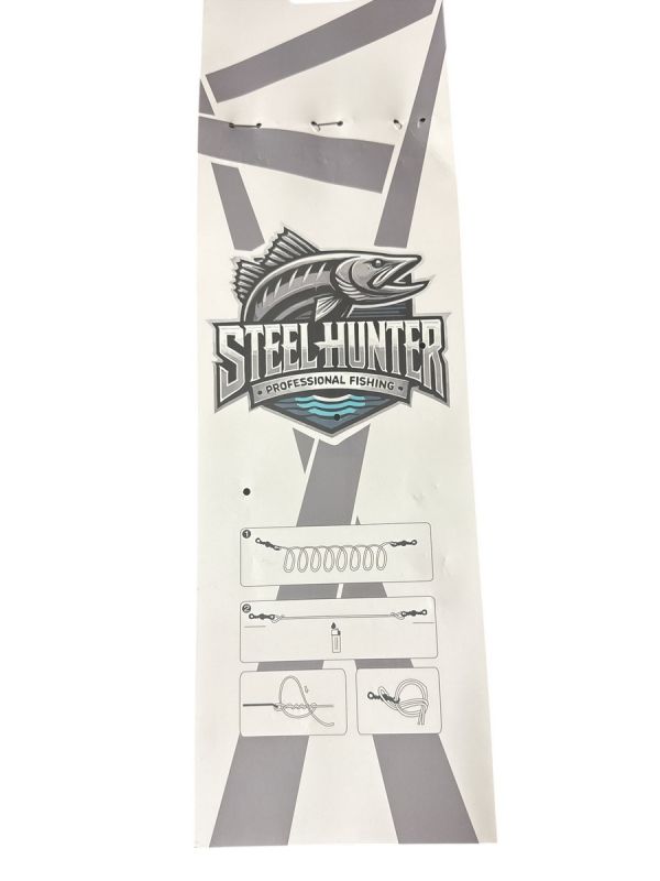 Набор поводков "Steel Hunter" Fluorocarbon 15см/20см/25см - 30 шт/уп