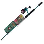 Набор Спиннингиста (спиннинг+катушка+ коробка с наживками) - Бирюзовый