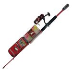 Набор Спиннингиста (спиннинг+катушка+ коробка с наживками) - Красный