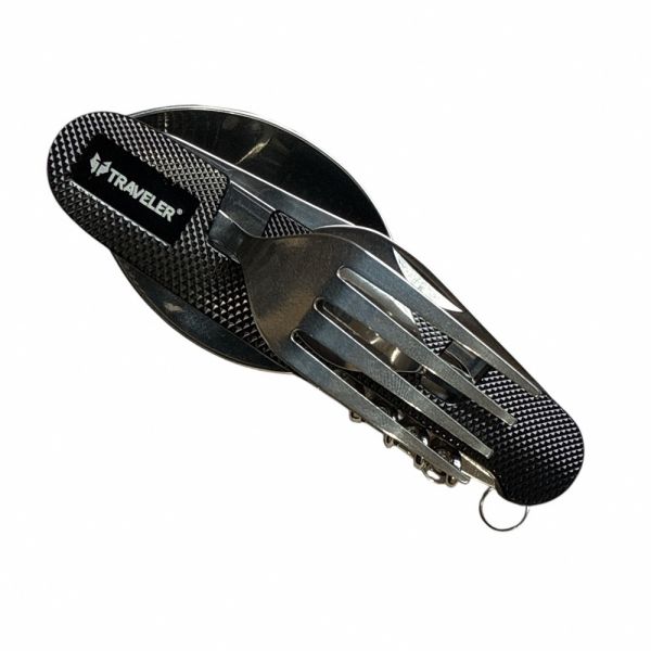 Набор туристический Traveler многофункциональный 9в1 - A-109ALL - Чёрный