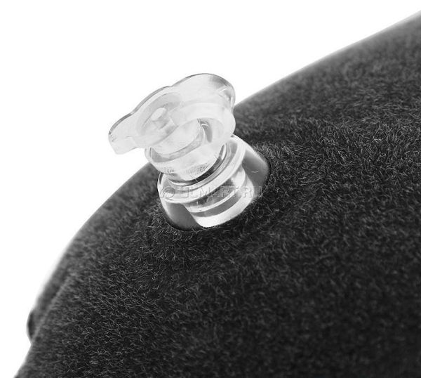 Надувная флокированная подушка Intex - Подголовник - Черная - 68675