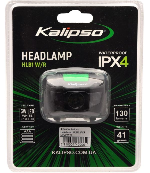 Налобный светодиодный фонарь Kalipso Headlamp HLB1 W/R NEW 2021