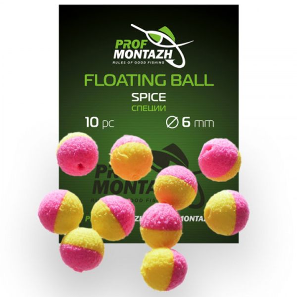 Насадка ароматизированная ПрофМонтаж Floating Ball - 10 мм - Плавающая - Специи (Spice) - 10 шт/уп