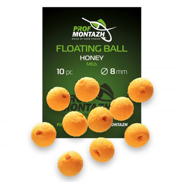 Насадка ароматизована ПрофМонтаж Floating Ball - 8 мм - Плаваюча - Мед (Honey) - 10 шт/уп