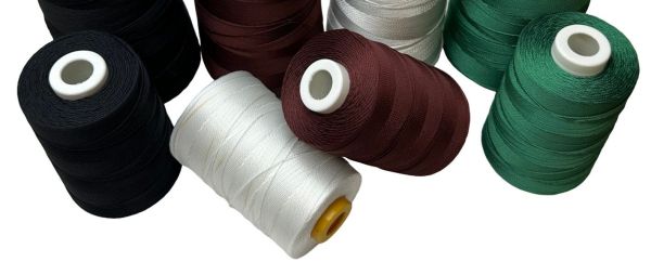 Нитка капроновая (полиамидная) 93,5текс*3 (0,8 мм) - Коричневая - 200 г