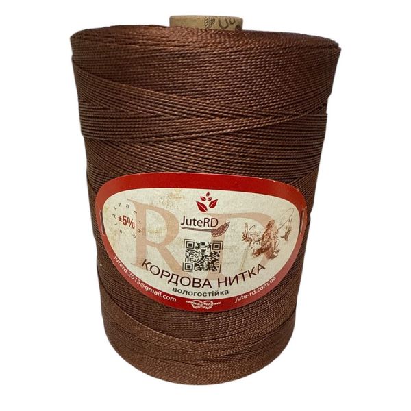 Нитка кордовая (капроновая) - Влагостойкая - Ø0,8 мм - Темно-коричневый - 1 кг