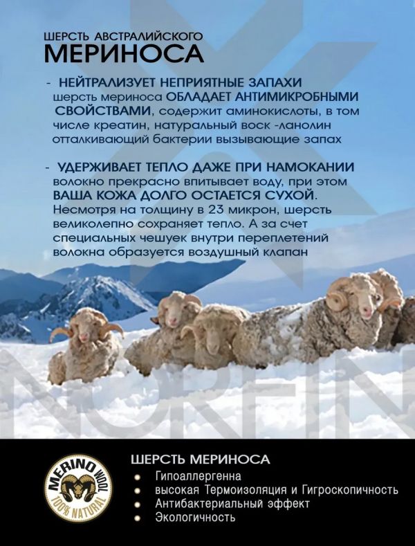 Шкарпетки Norfin T4P Arctic Merino Extreme Crew