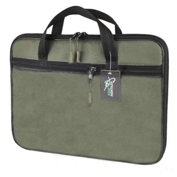 Органайзер GREAT-RIGS для готовых поводков, фурнитуры и аксессуаров - ПрофМонтаж - 2 отсека -  40x30x4 см - Хаки