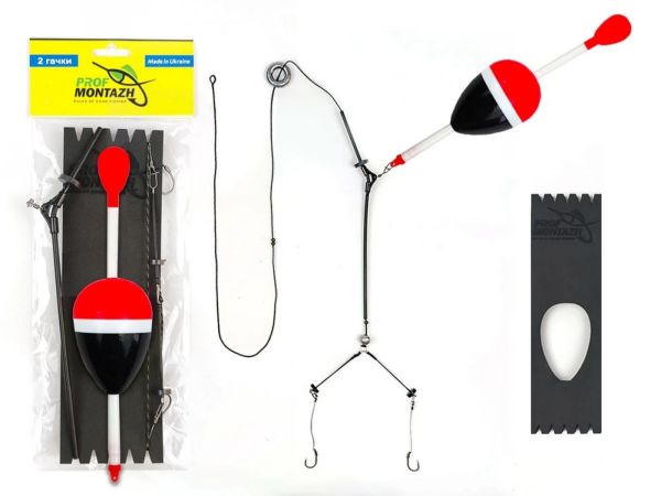 Оснащення на товстолоба - 2 гачки - Оснащене - Поверхневе - ПрофМонтаж